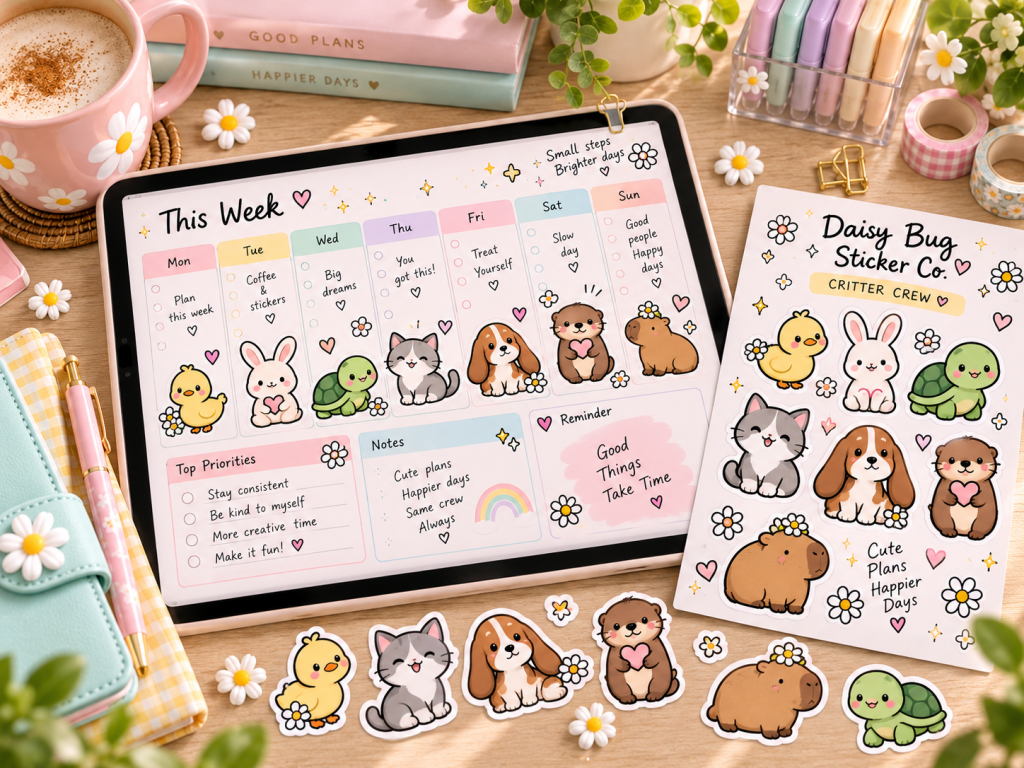 Critter crew digital stickers
